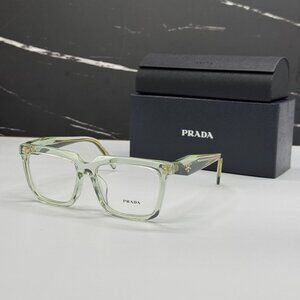 NEW PRADA PRA19VF 14R1O1 EYEGLASSES PR A19VF 14R1O1 TRANSPARENT MINT WOMEN